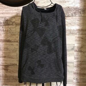 Under Armour sweatshirt logo hoodie gray in color No size tag gym wear medium​​​